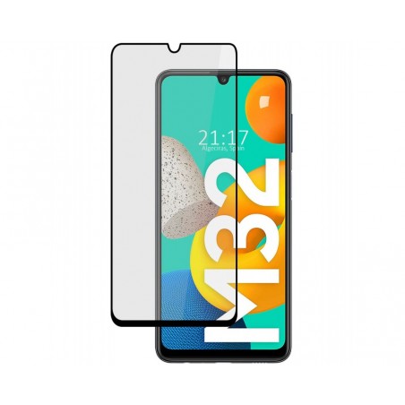 Protector Cristal Templado Completo 5D Full Glue Negro para Samsung Galaxy M32 Vidrio