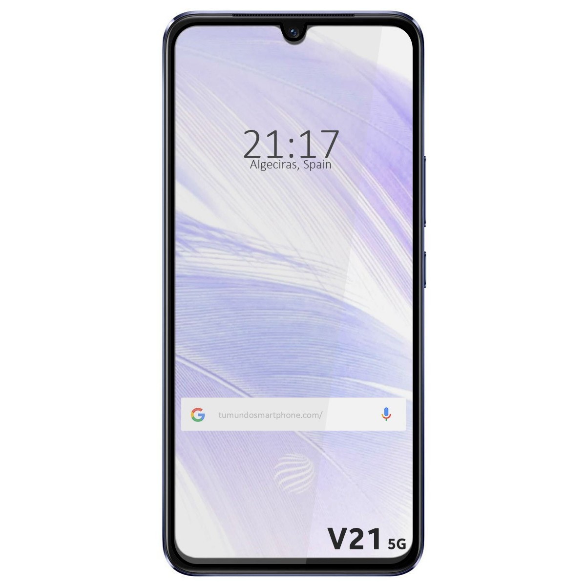 Protector Cristal Templado Completo 5D Full Glue Negro para Vivo V21 5G Vidrio