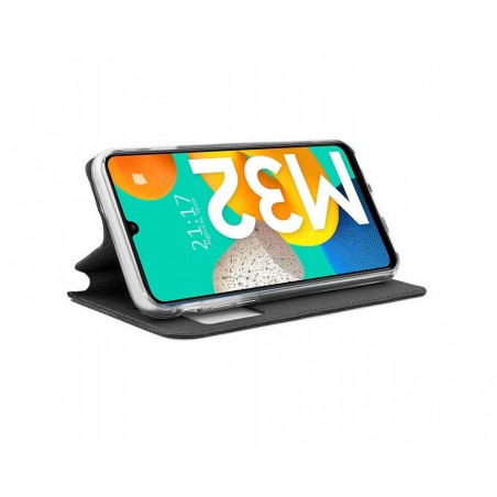 Funda Libro Soporte con Ventana para Samsung Galaxy M32 color Negra