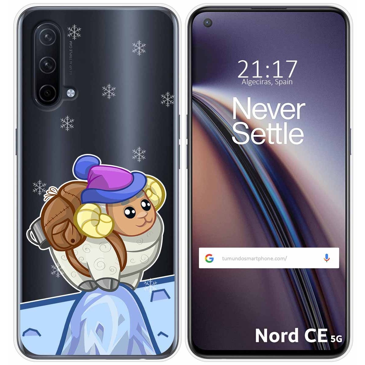 Funda Silicona Transparente para OnePlus Nord CE 5G diseño Cabra Dibujos