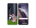 Funda Silicona Transparente para OnePlus Nord CE 5G diseño Conejo Dibujos