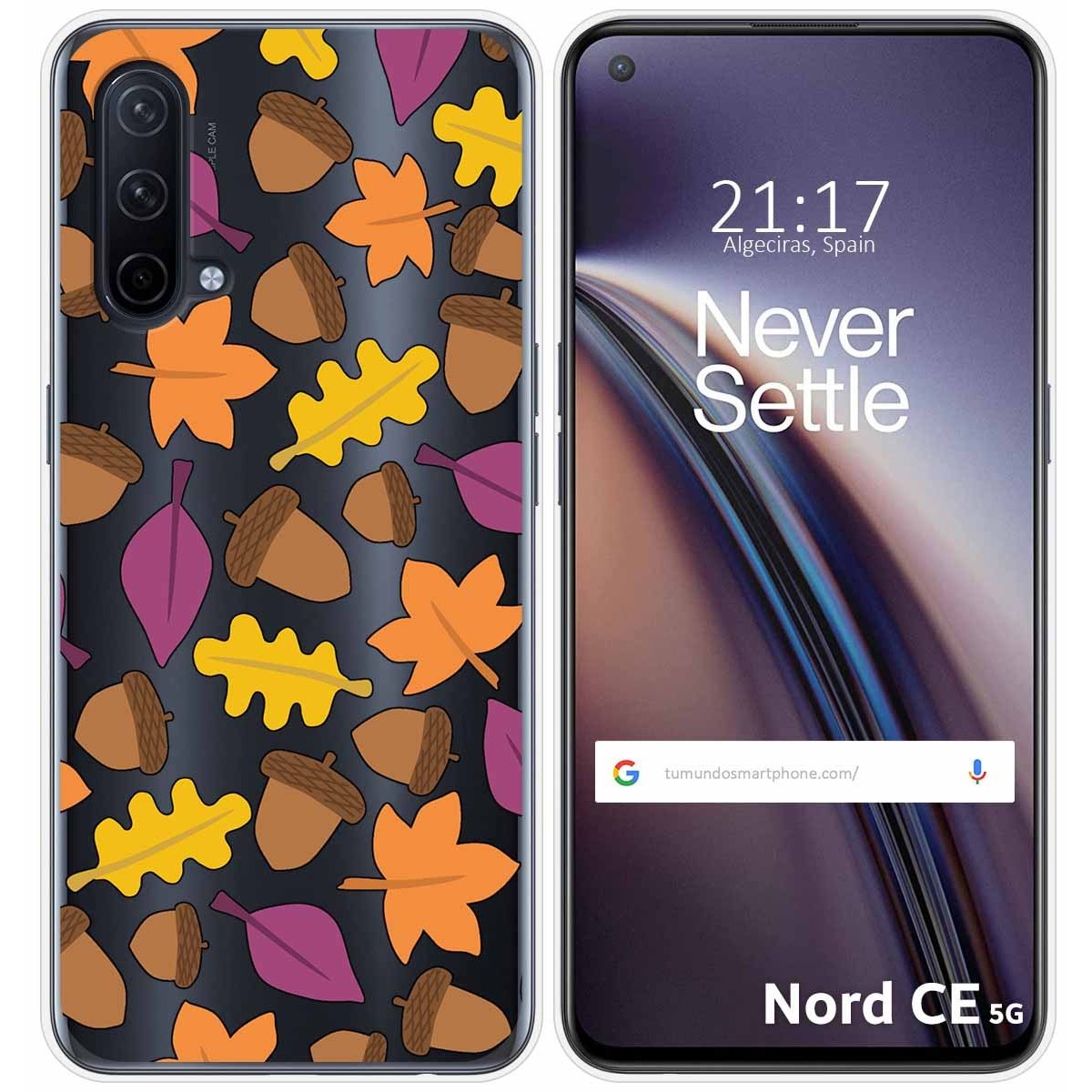 Funda Silicona Transparente para OnePlus Nord CE 5G diseño Otoño Dibujos