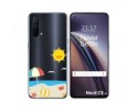Funda Silicona Transparente para OnePlus Nord CE 5G diseño Playa Dibujos