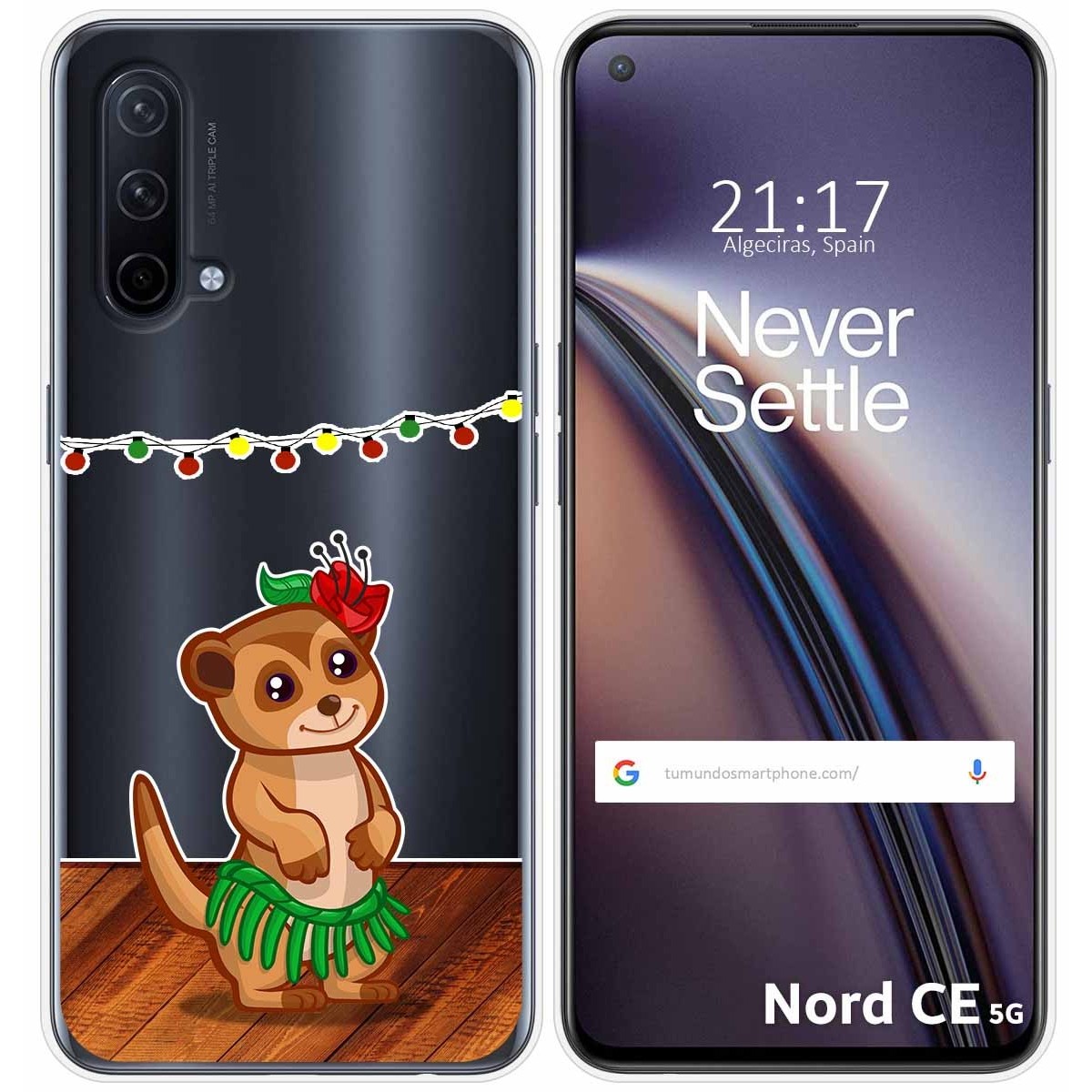 Funda Silicona Transparente para OnePlus Nord CE 5G diseño Suricata Dibujos