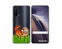 Funda Silicona Transparente para OnePlus Nord CE 5G diseño Tigre Dibujos