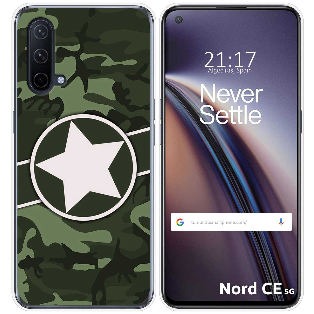 Funda Silicona para OnePlus Nord CE 5G diseño Camuflaje 01 Dibujos