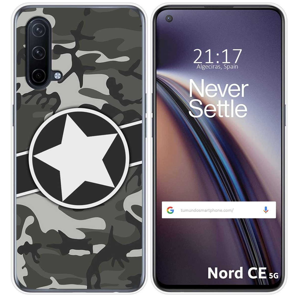 Funda Silicona para OnePlus Nord CE 5G diseño Camuflaje 02 Dibujos