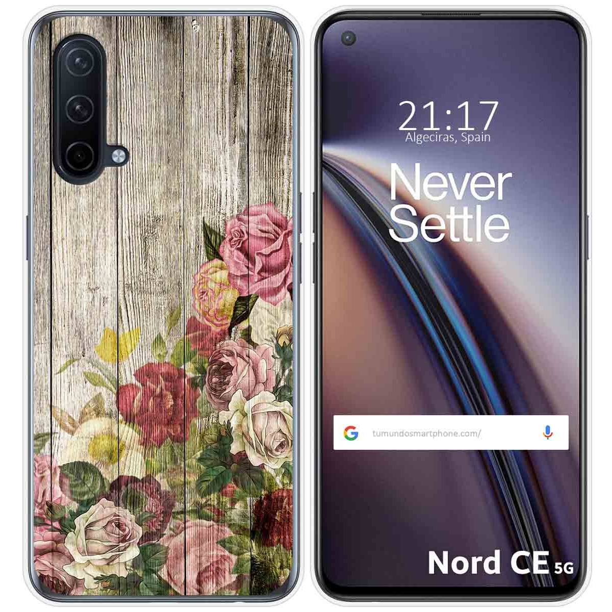 Funda Silicona para OnePlus Nord CE 5G diseño Madera 08 Dibujos