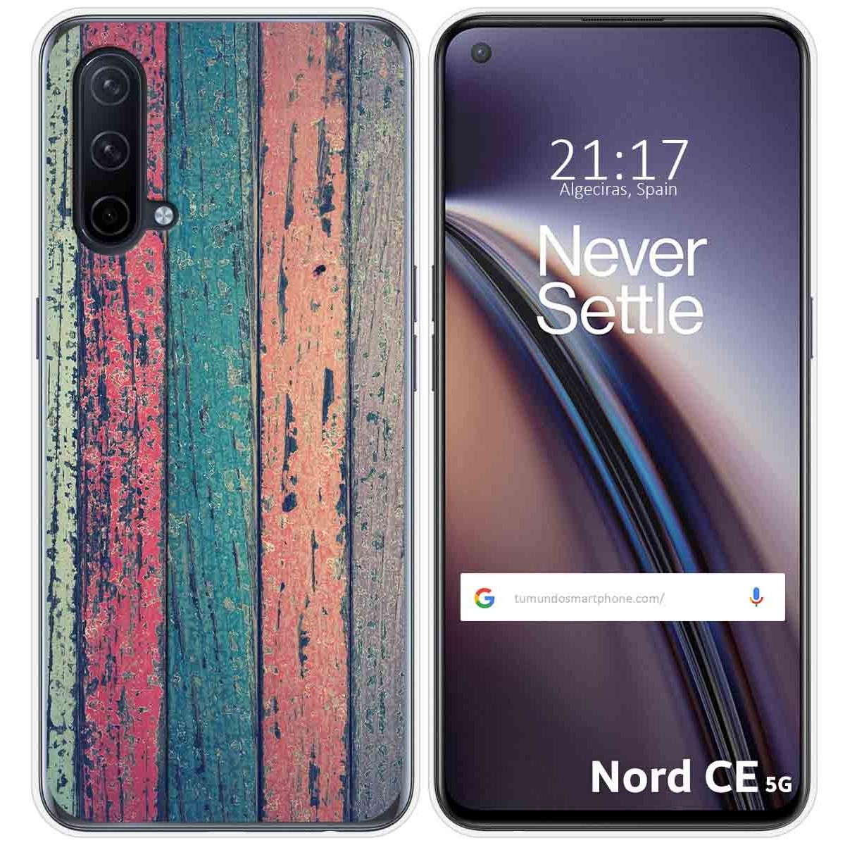 Funda Silicona para OnePlus Nord CE 5G diseño Madera 10 Dibujos