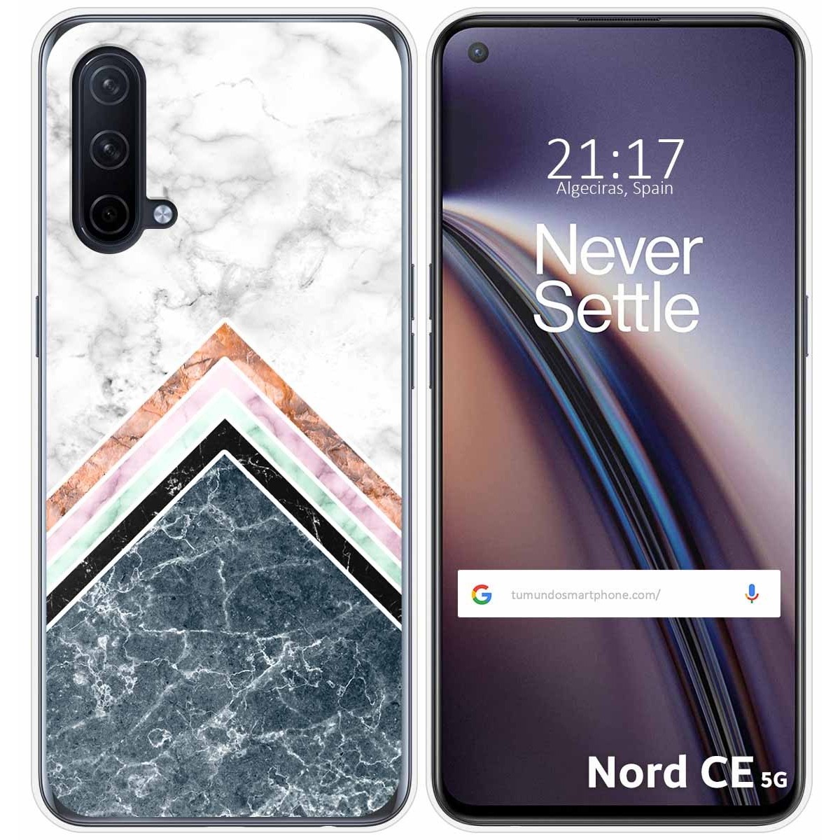 Funda Silicona para OnePlus Nord CE 5G diseño Mármol 05 Dibujos