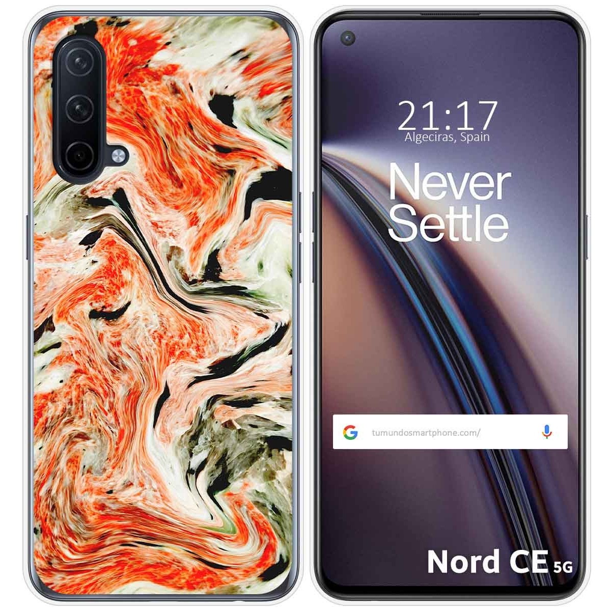Funda Silicona para OnePlus Nord CE 5G diseño Mármol 12 Dibujos
