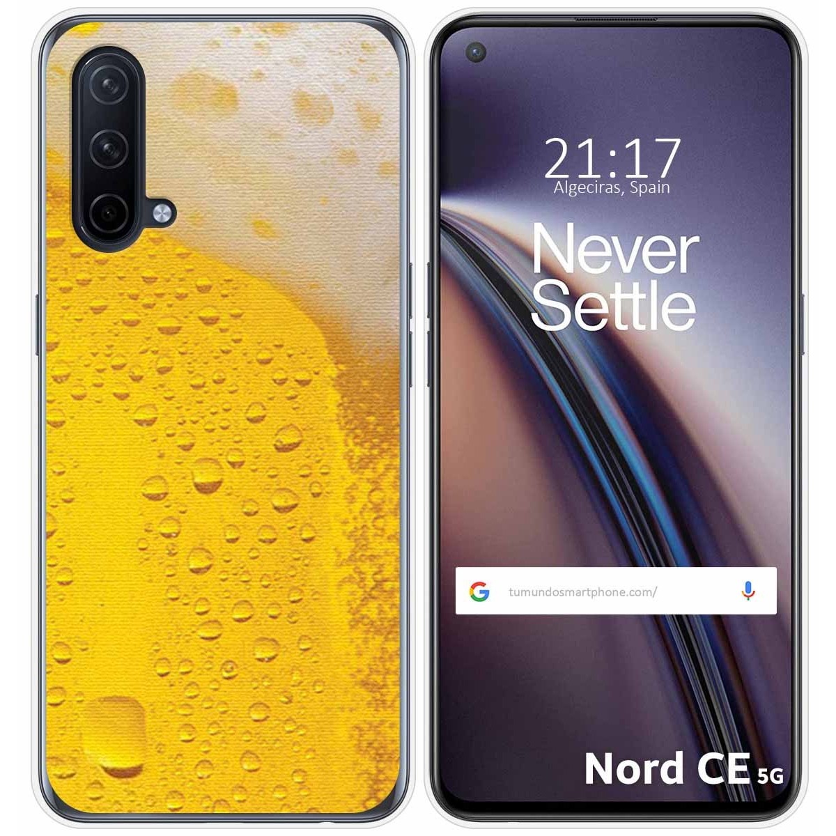 Funda Silicona para OnePlus Nord CE 5G diseño Cerveza Dibujos