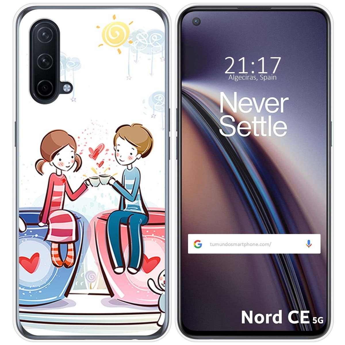 Funda Silicona para OnePlus Nord CE 5G diseño Café Dibujos