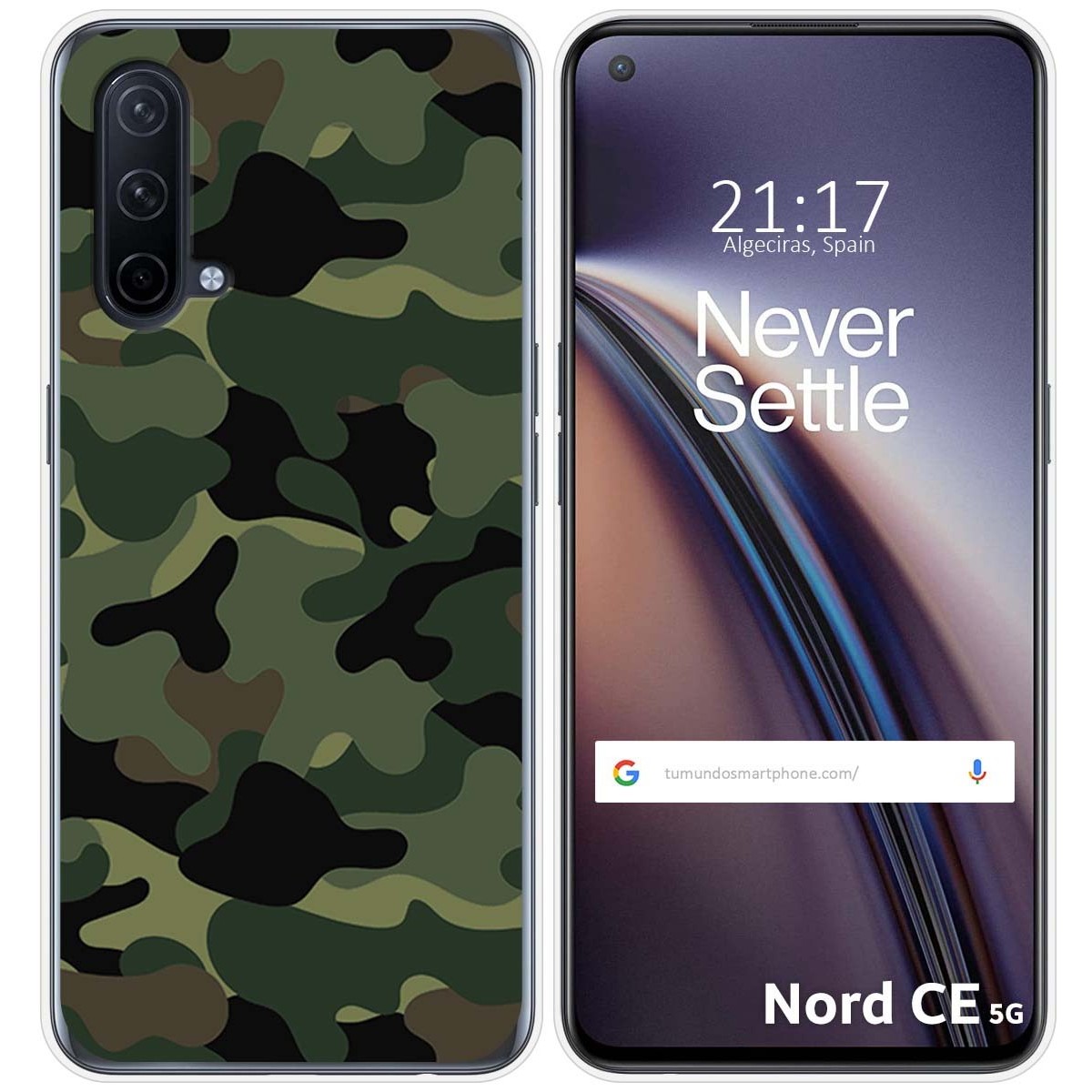 Funda Silicona para OnePlus Nord CE 5G diseño Camuflaje Dibujos