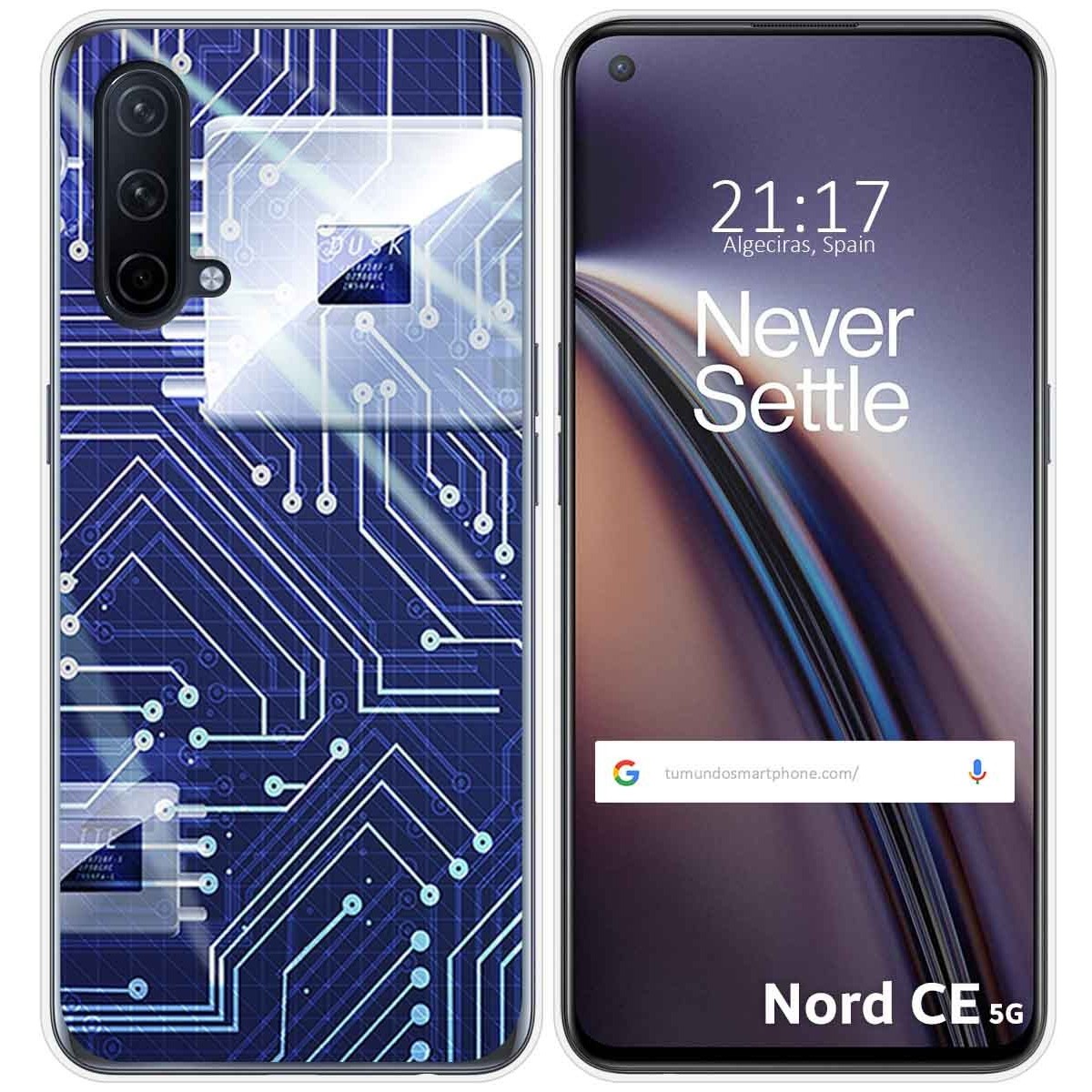 Funda Silicona para OnePlus Nord CE 5G diseño Circuito Dibujos