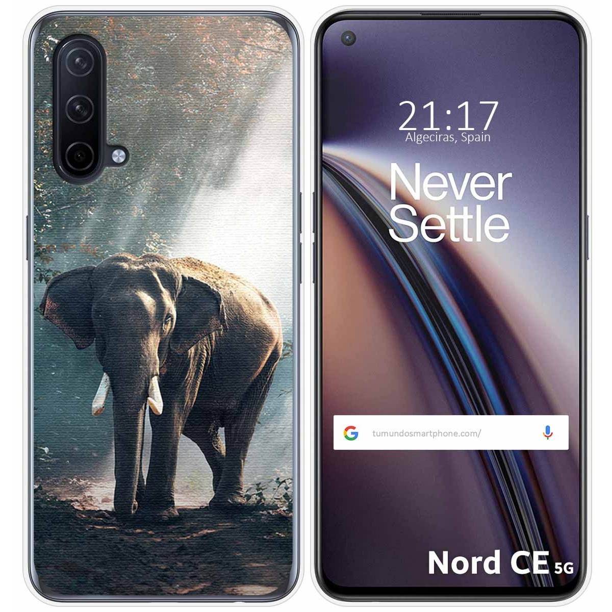 Funda Silicona para OnePlus Nord CE 5G diseño Elefante Dibujos