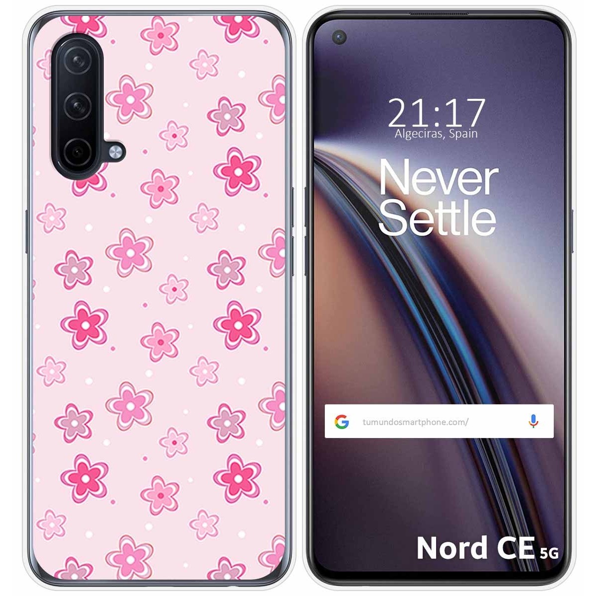 Funda Silicona para OnePlus Nord CE 5G diseño Flores Dibujos