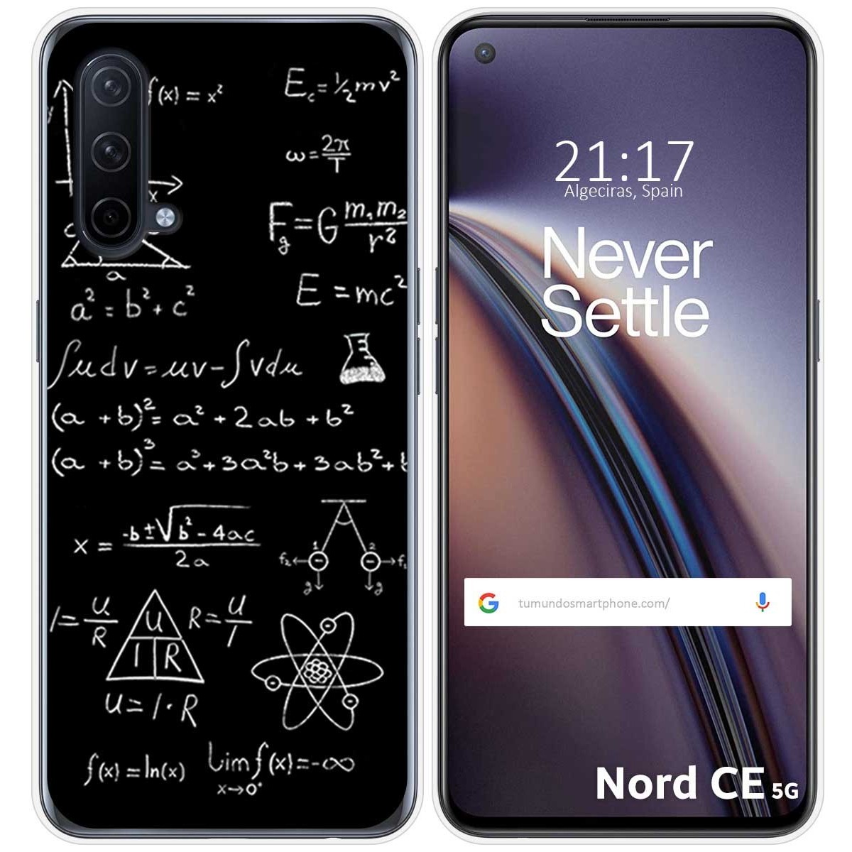 Funda Silicona para OnePlus Nord CE 5G diseño Formulas Dibujos
