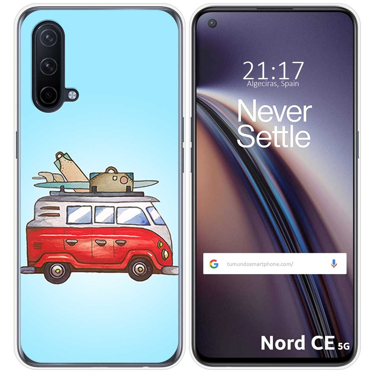 Funda Silicona para OnePlus Nord CE 5G diseño Furgoneta Dibujos