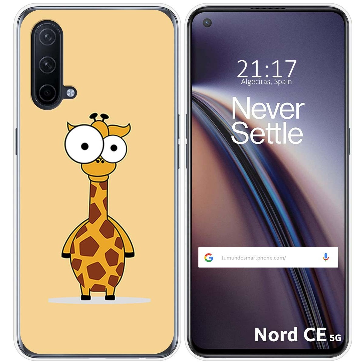Funda Silicona para OnePlus Nord CE 5G diseño Jirafa Dibujos