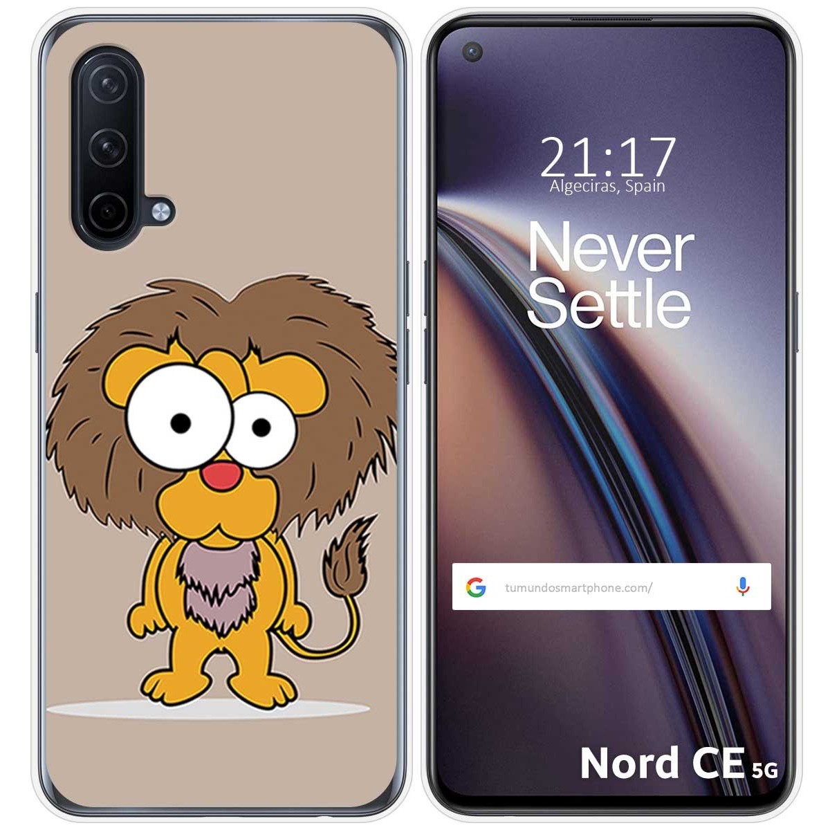 Funda Silicona para OnePlus Nord CE 5G diseño Leon Dibujos