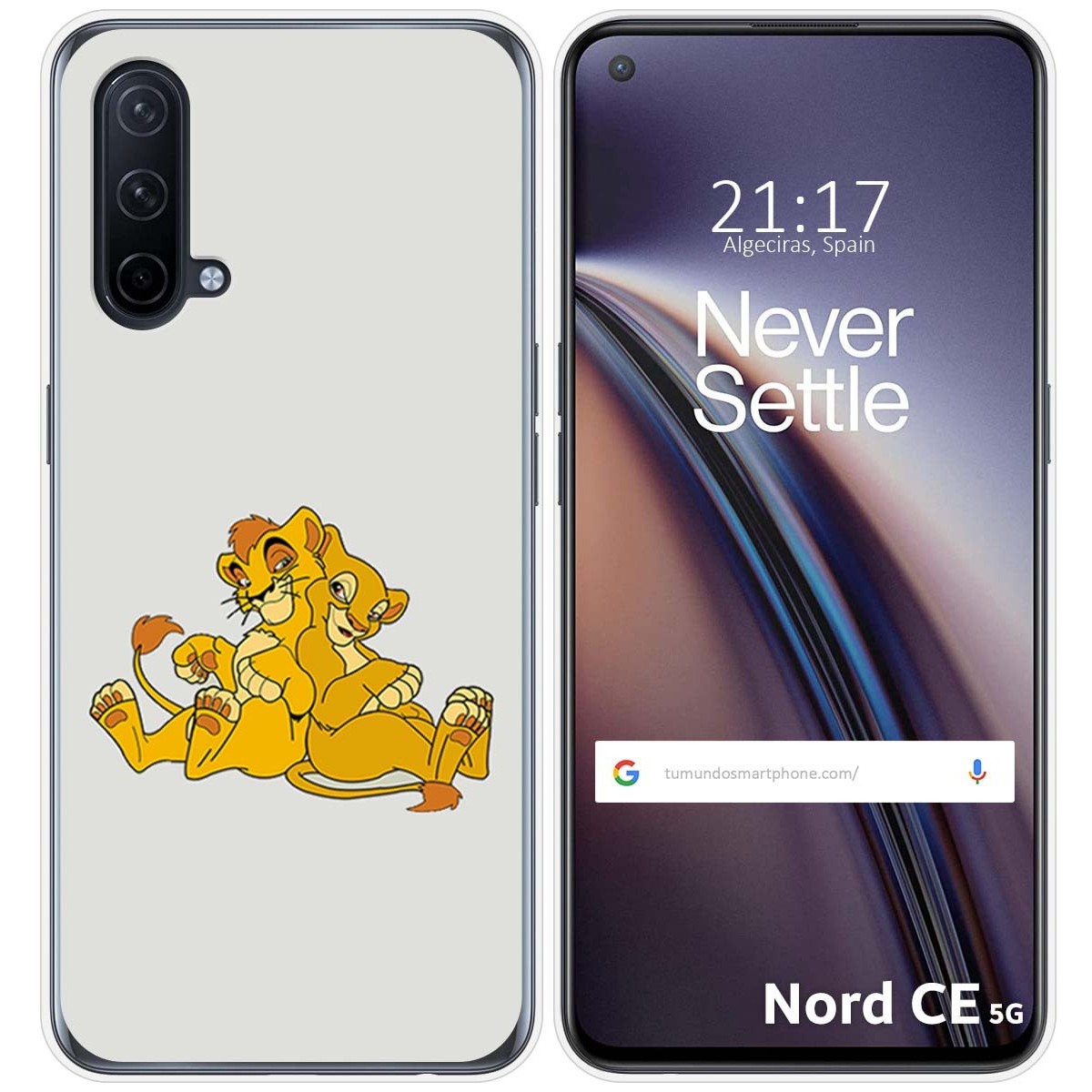 Funda Silicona para OnePlus Nord CE 5G diseño Leones Dibujos