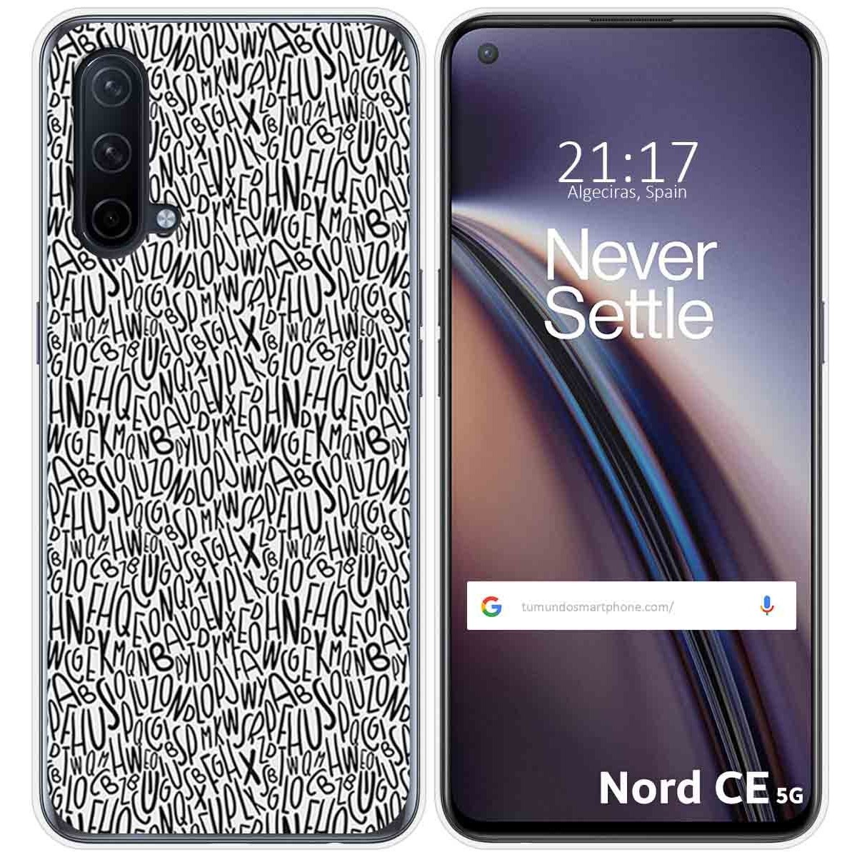 Funda Silicona para OnePlus Nord CE 5G diseño Letras Dibujos