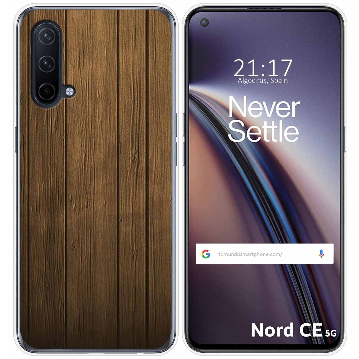Funda Silicona para OnePlus Nord CE 5G diseño Madera Dibujos