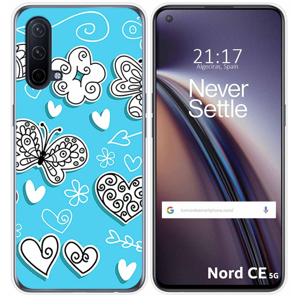 Funda Silicona para OnePlus Nord CE 5G diseño Mariposas Dibujos