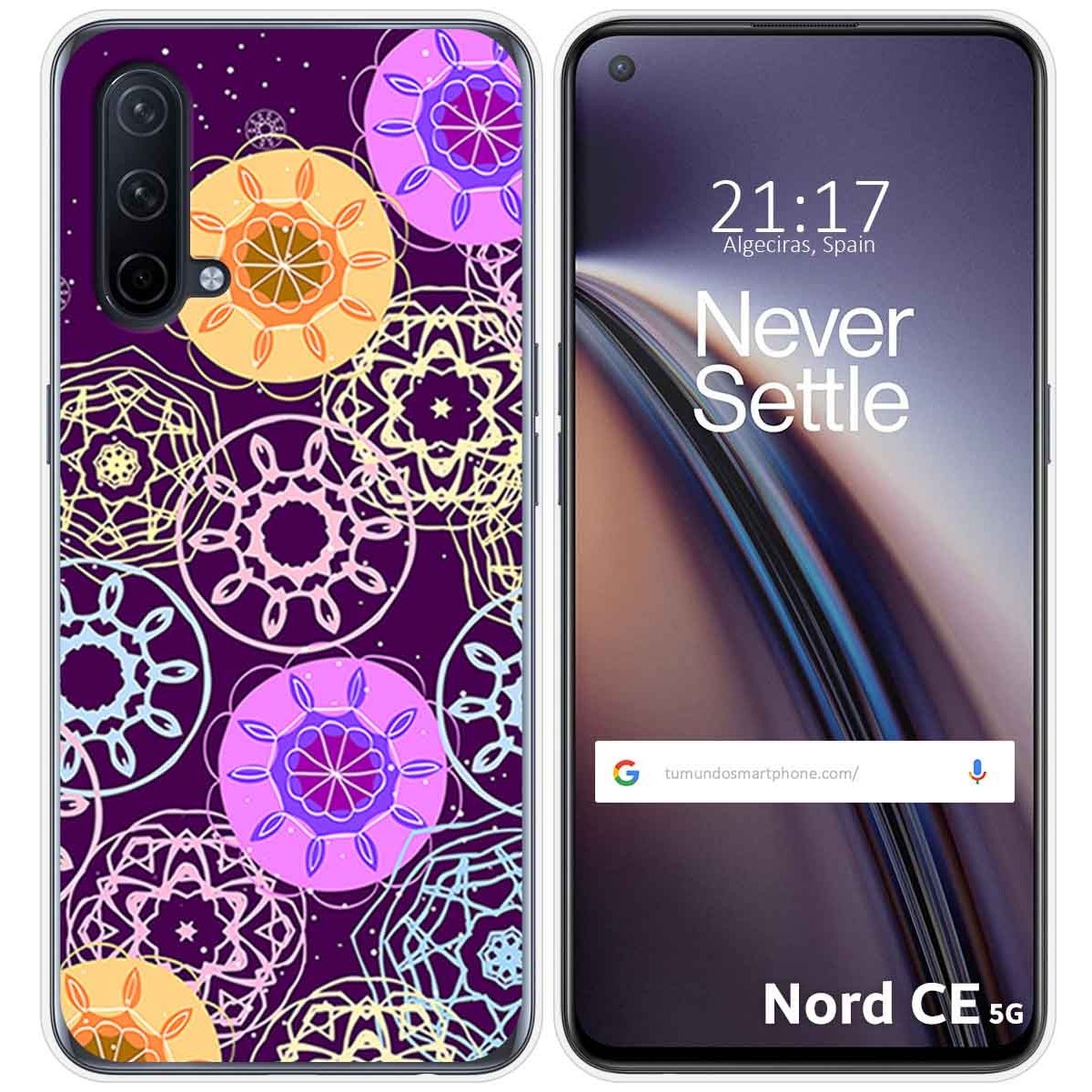 Funda Silicona para OnePlus Nord CE 5G diseño Radial Dibujos