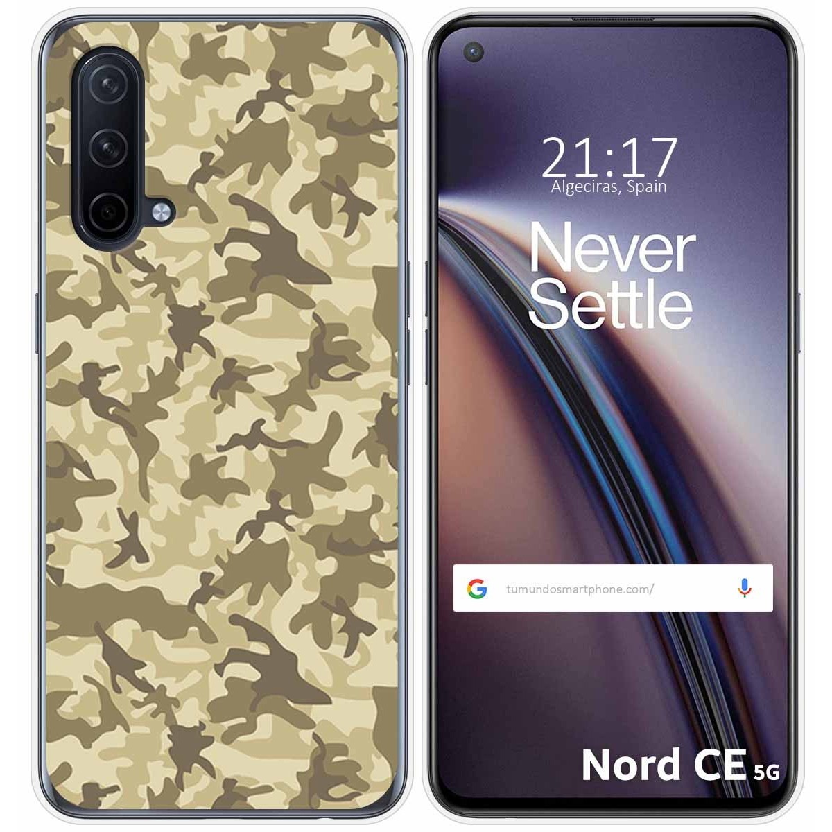 Funda Silicona para OnePlus Nord CE 5G diseño Sand Camuflaje Dibujos