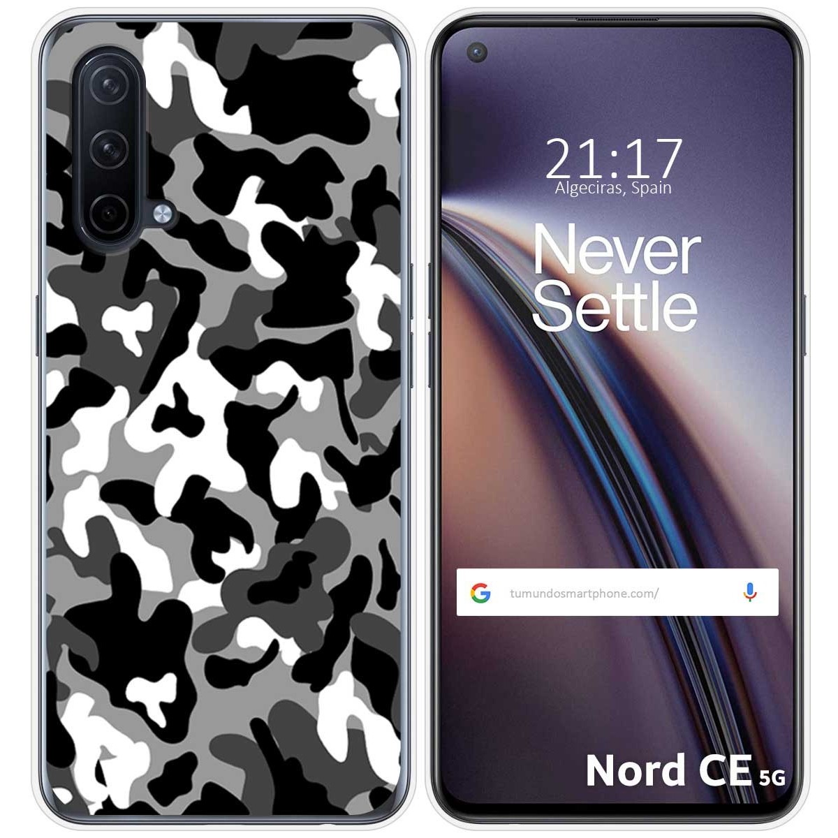 Funda Silicona para OnePlus Nord CE 5G diseño Snow Camuflaje Dibujos