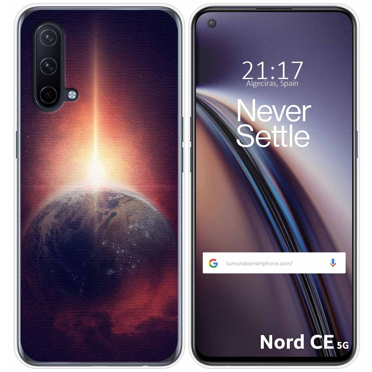 Funda Silicona para OnePlus Nord CE 5G diseño Tierra Dibujos