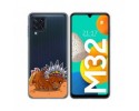 Funda Silicona Transparente para Samsung Galaxy M32 diseño Bufalo Dibujos