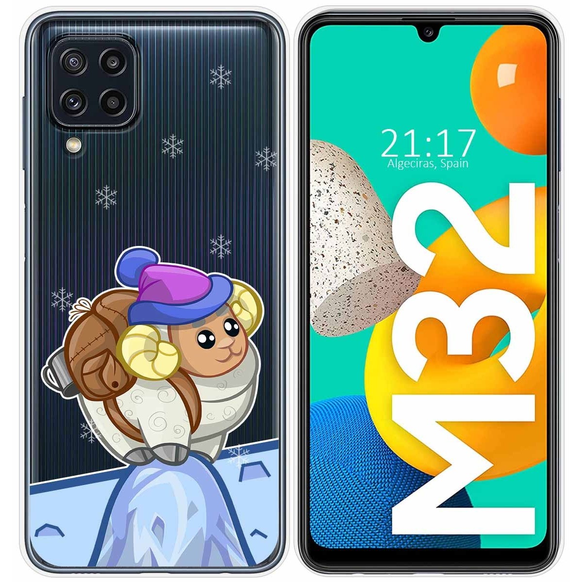 Funda Silicona Transparente para Samsung Galaxy M32 diseño Cabra Dibujos