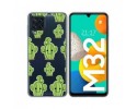 Funda Silicona Transparente para Samsung Galaxy M32 diseño Cactus Dibujos