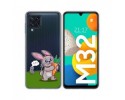 Funda Silicona Transparente para Samsung Galaxy M32 diseño Conejo Dibujos