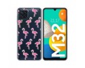 Funda Silicona Transparente para Samsung Galaxy M32 diseño Flamenco Dibujos