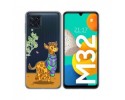 Funda Silicona Transparente para Samsung Galaxy M32 diseño Jirafa Dibujos