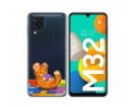 Funda Silicona Transparente para Samsung Galaxy M32 diseño Leopardo Dibujos