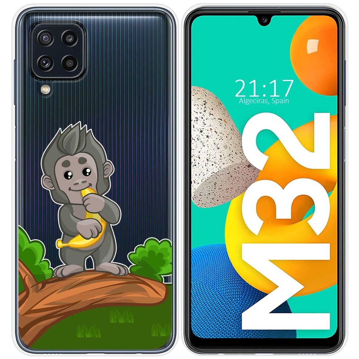 Funda Silicona Transparente para Samsung Galaxy M32 diseño Mono Dibujos