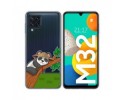 Funda Silicona Transparente para Samsung Galaxy M32 diseño Panda Dibujos