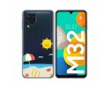 Funda Silicona Transparente para Samsung Galaxy M32 diseño Playa Dibujos