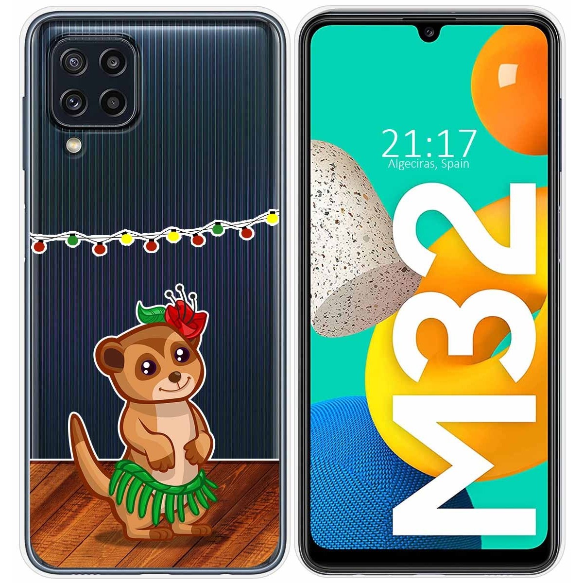 Funda Silicona Transparente para Samsung Galaxy M32 diseño Suricata Dibujos