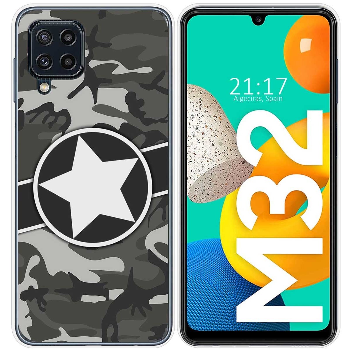 Funda Silicona para Samsung Galaxy M32 diseño Camuflaje 02 Dibujos