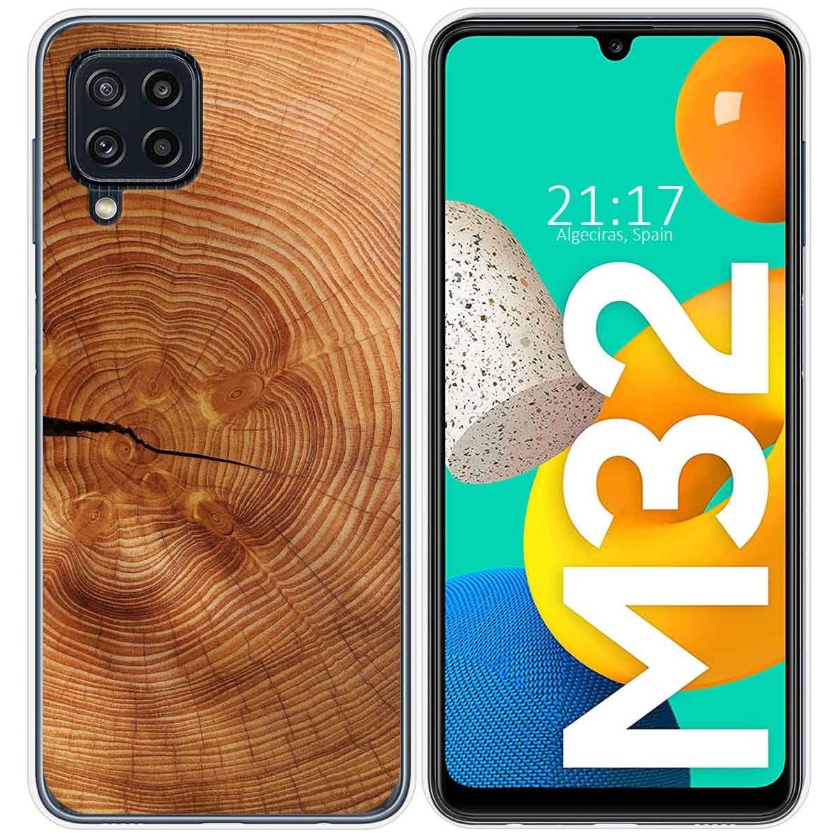 Funda Silicona para Samsung Galaxy M32 diseño Madera 04 Dibujos