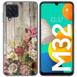 Funda Silicona para Samsung Galaxy M32 diseño Madera 08 Dibujos