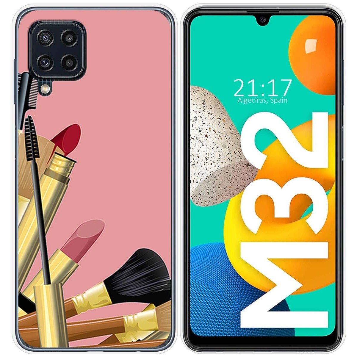 Funda Silicona para Samsung Galaxy M32 diseño Brochas Dibujos