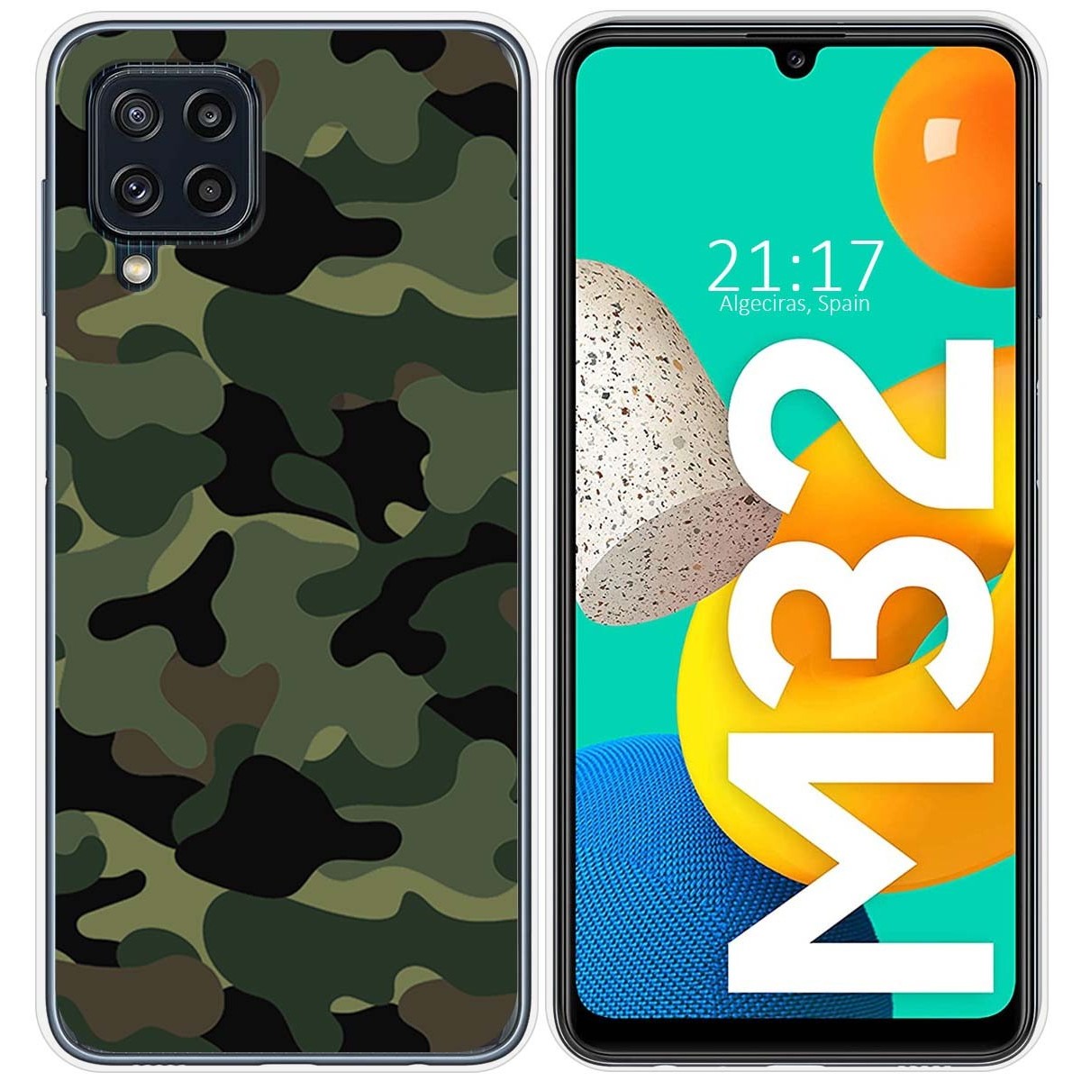 Funda Silicona para Samsung Galaxy M32 diseño Camuflaje Dibujos