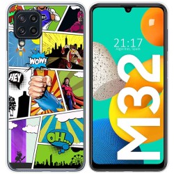 Funda Silicona para Samsung Galaxy M32 diseño Comic Dibujos